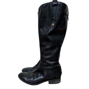 Sam Edelman Black Leather Knee-High Riding Boots - Women’s Size 8M